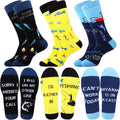 Jeasona Mens Funny Crazy Funky Dress Crew Socks for Men - Colorful