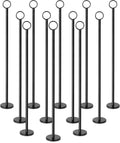 Ring-Clip Table Number Holder 18-in Set of 12 - Sturdy Chrome Finish