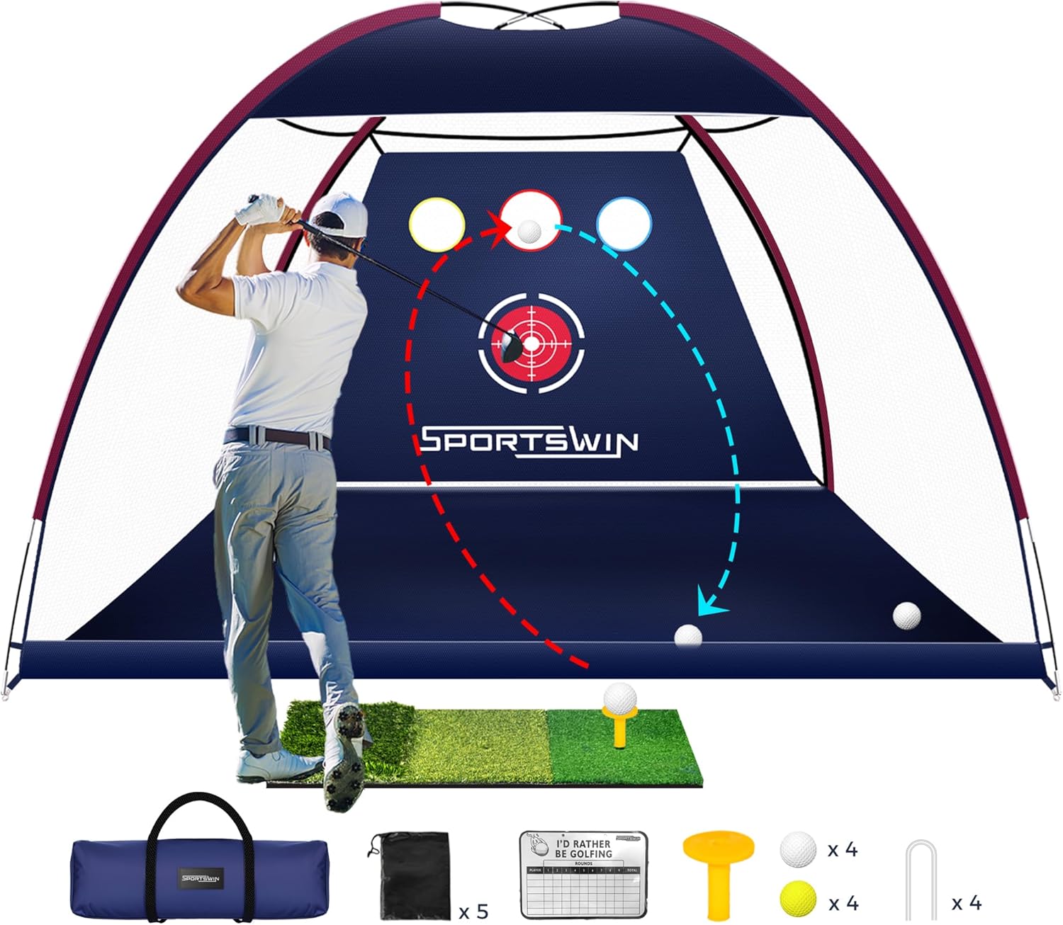 10x7ft Golf Nets for Backyard Driving and Chipping Practice