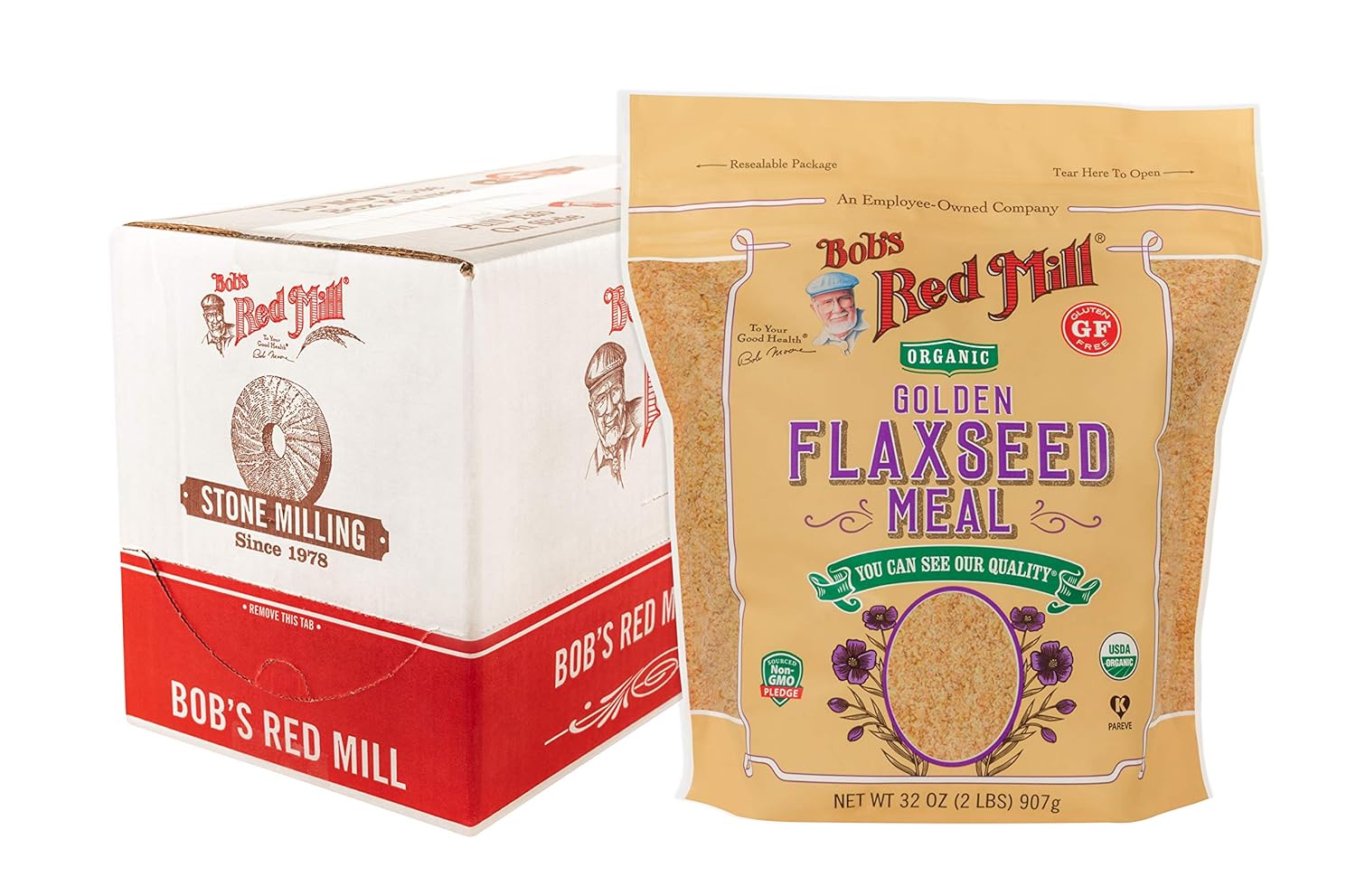 Organic Golden Flaxseed Meal for Healthy Baking and Cooking