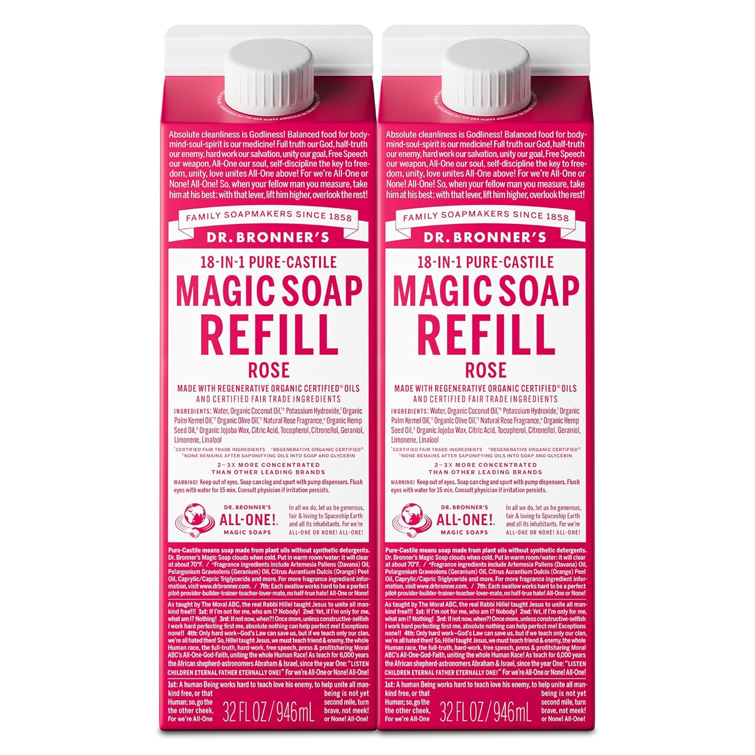 Dr. Bronner's Pure-Castile Liquid Soap Refill for All Uses