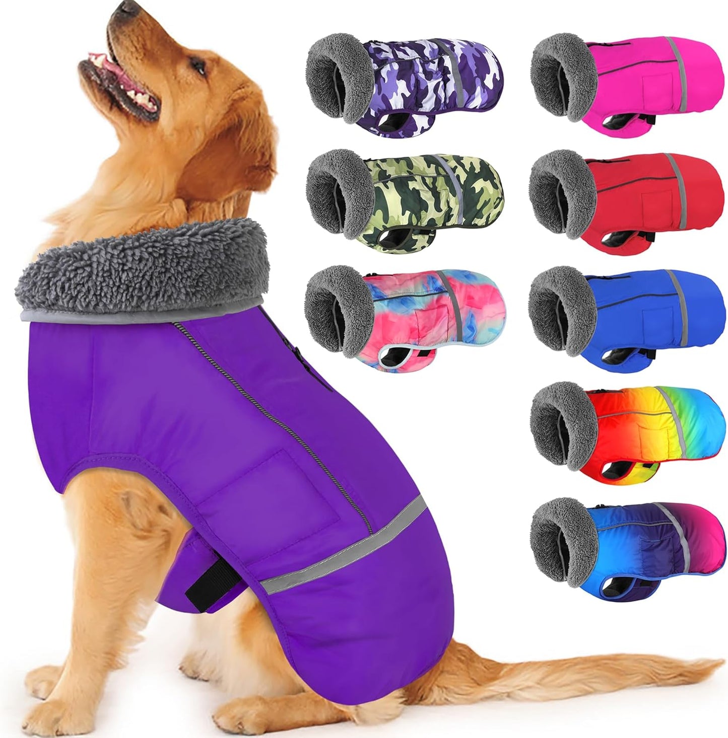 Dogcheer Warm Dog Coat for Winter - Waterproof and Reflective