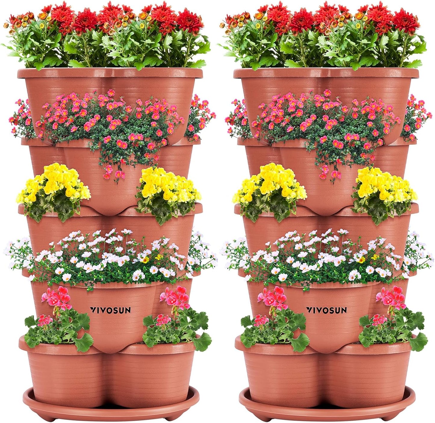 VIVOSUN 2-Pack 5 Tier Vertical Gardening Planter for Herbs
