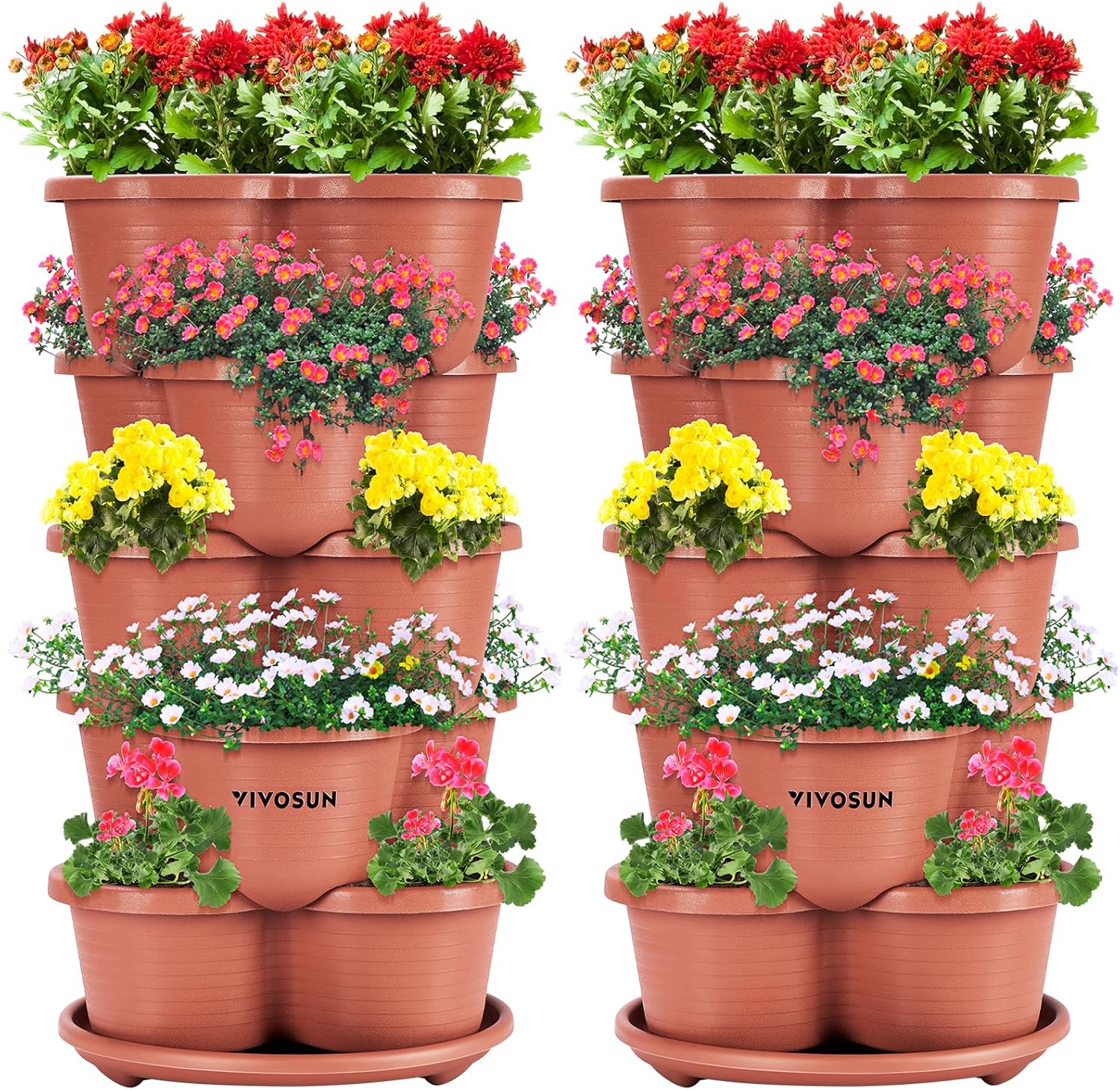 VIVOSUN 2-Pack 5 Tier Vertical Gardening Planter for Herbs