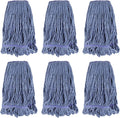 Commercial Heavy Duty Mop Heads Replacement 6-Pack 24oz - Looped End