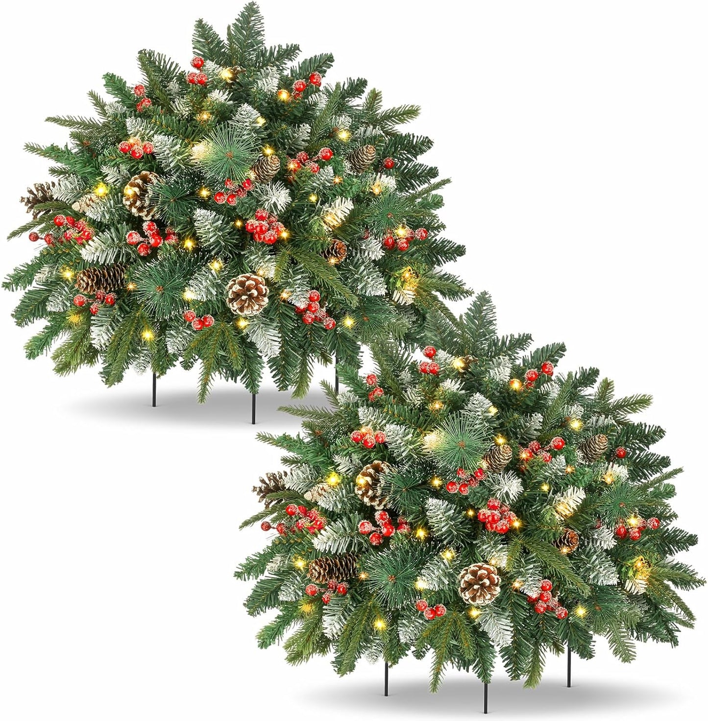 Prelit Small Christmas Tree 20in with 50 LED Lights for Decor