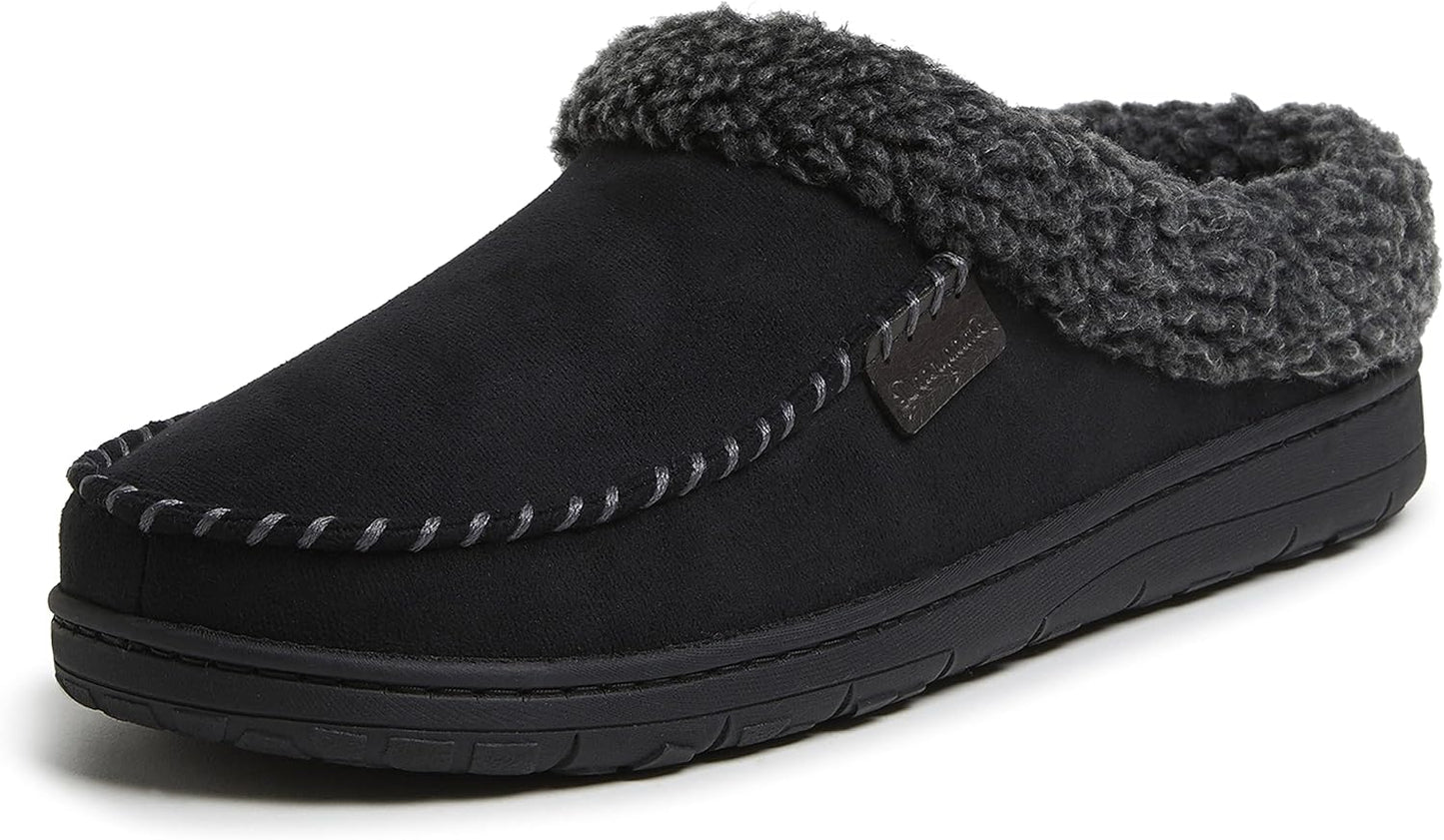Dearfoams Mens Brendan Indoor/Outdoor Memory Foam Clog Slippers
