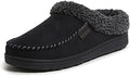 Dearfoams Mens Brendan Microfiber Casual Slippers for Comfort