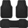 CAR PASS Heavy Duty Rubber Car Floor Mats - Waterproof Trim-to-Fit Set