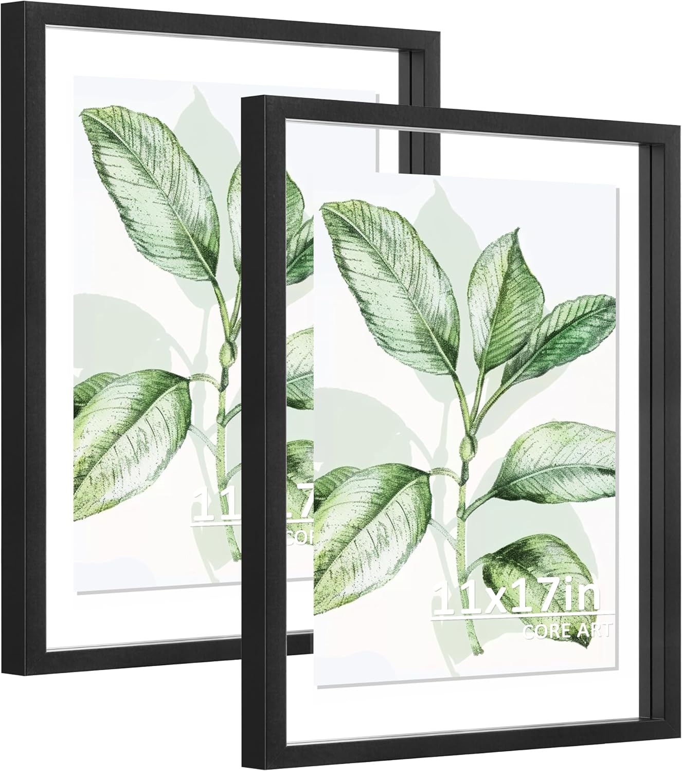 CORE ART 11x17 Floating Picture Frame Set for Stylish Displays