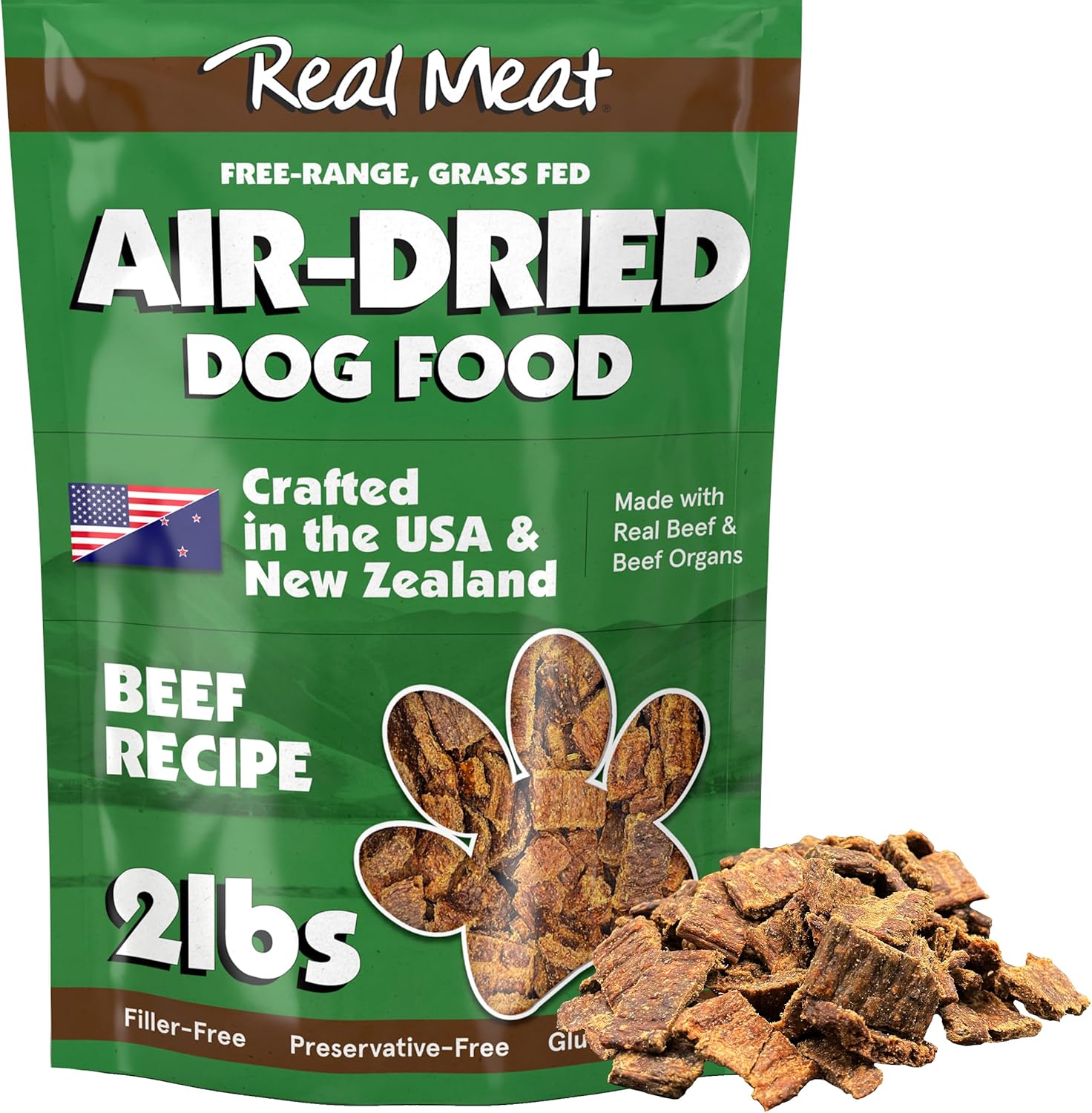 Real Meat Air Dried Dog Food with Real Beef for Happy Pups