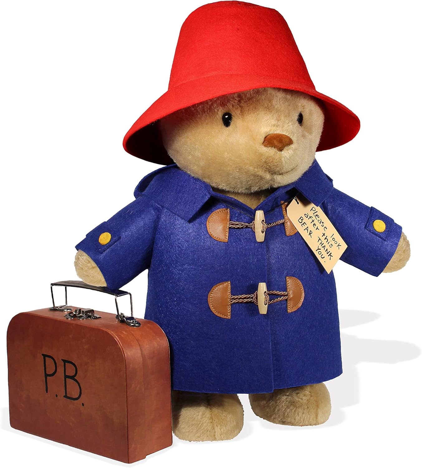 Classic Paddington Bear Stuffed Animal Plush Toy with Suitcase