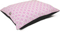 Rectangle Large Dog Bed 46 x 35 in Links Pink - Washable Pillow Bed