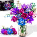 Flowers Bouquet Building Set with LED Light - 21 Bloom Botanical Kit