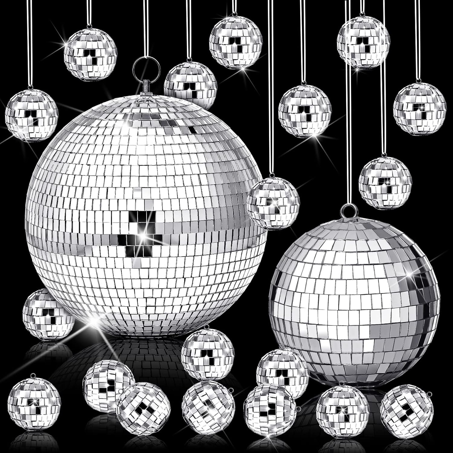 17 Pcs Disco Ball Decorations by WILLBOND for Parties