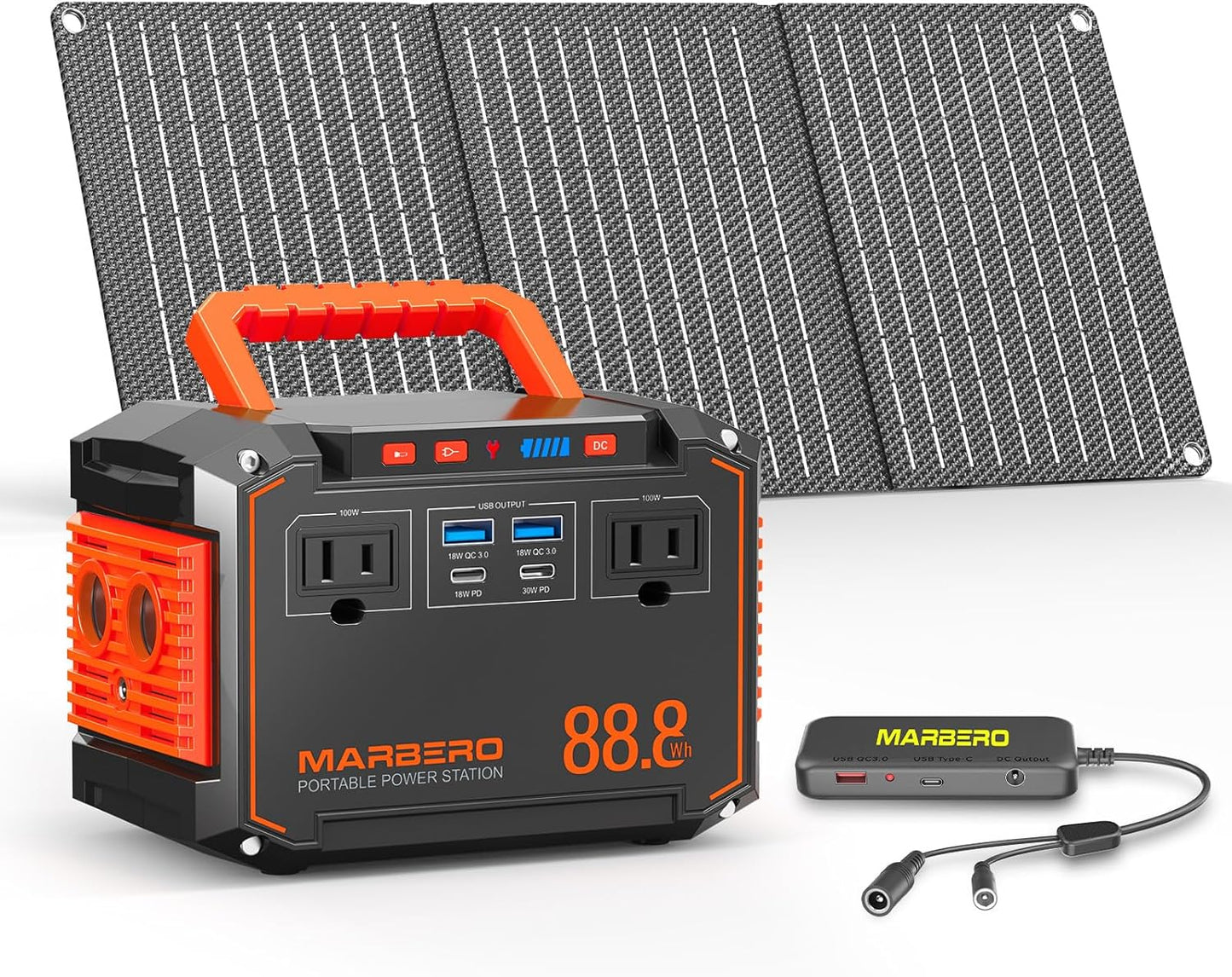 Portable Power Station with Solar Panel for Camping and Travel