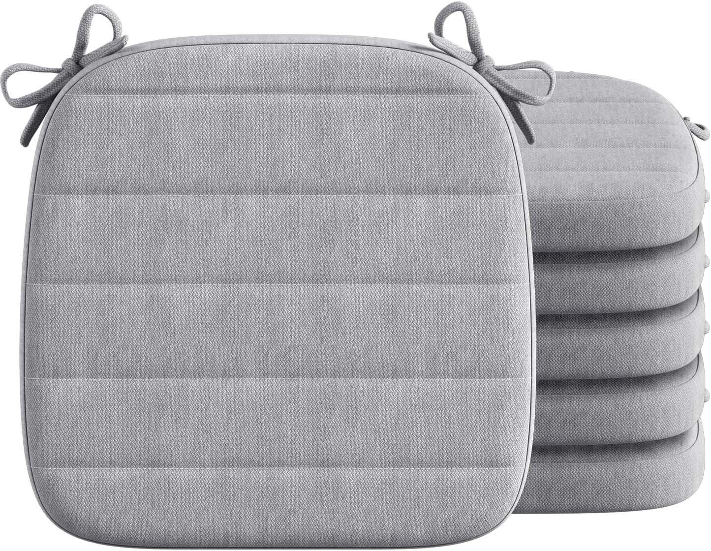 Codi Chair Cushions Set of 6 for Dining Chairs, Grey Comfort