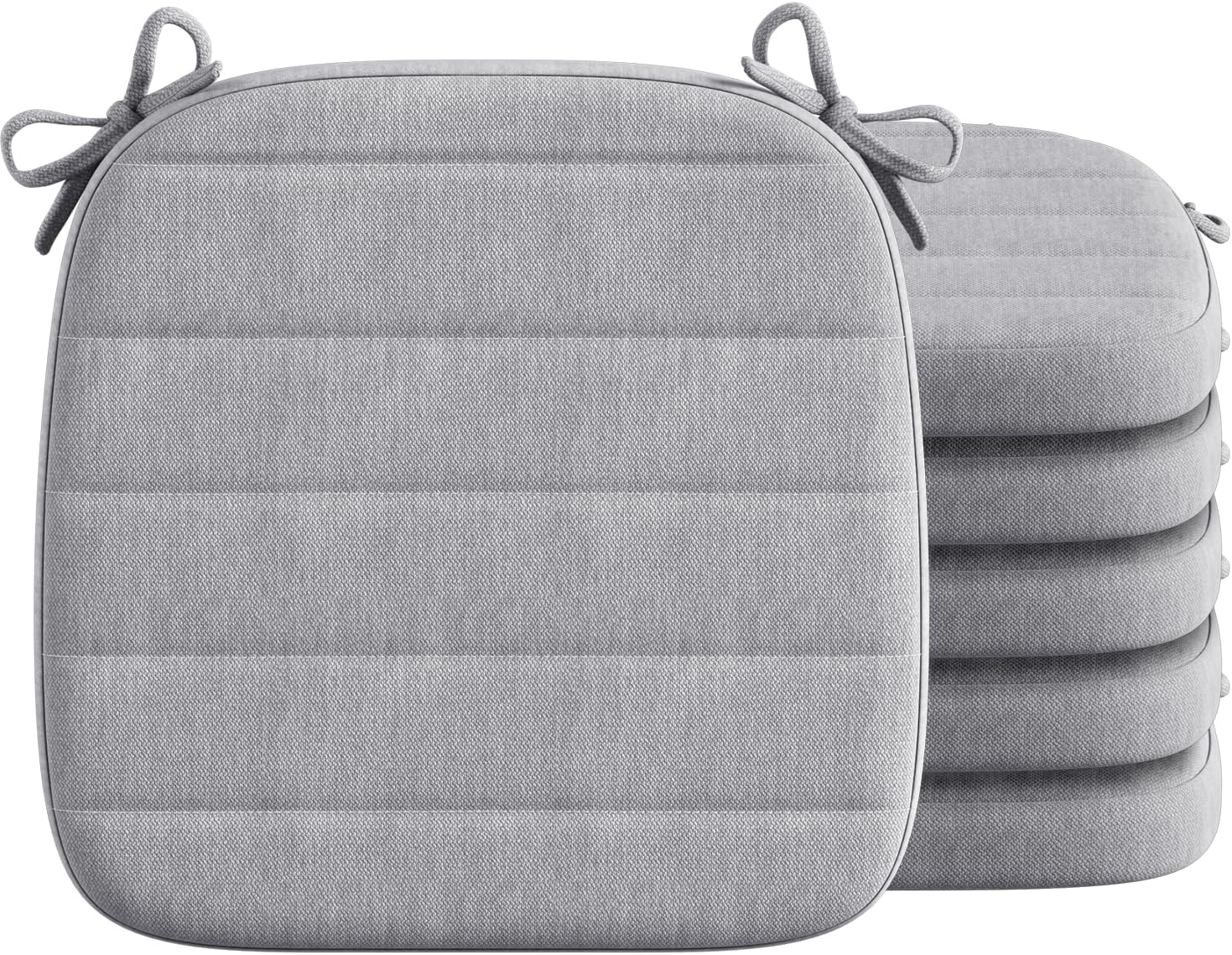 Codi Chair Cushions Set of 6 for Dining Chairs, Grey Comfort