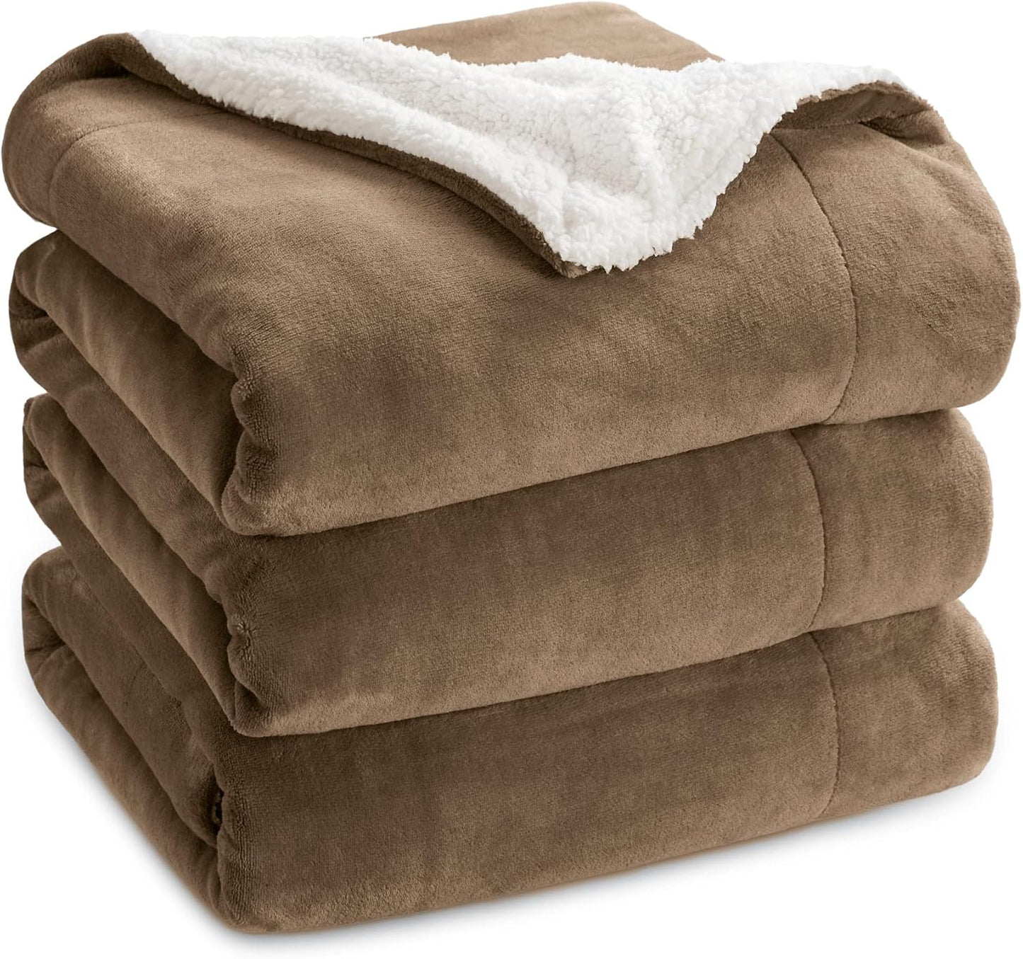 Bedsure Sherpa Fleece Blankets Queen Size - Warm & Cozy