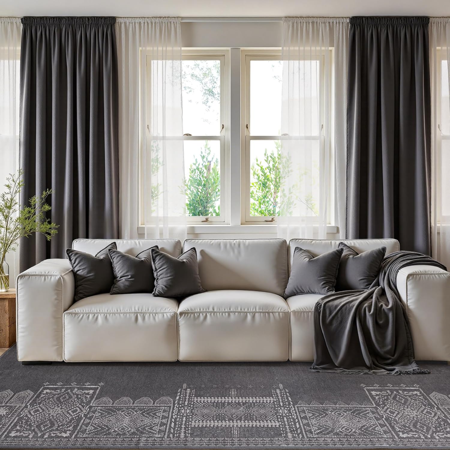 NICETOWN 5x8 Washable Rug: Non-Slip, Soft & Stylish
