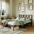 Full Size Bed Frame with Headboard - Solid Wood Full Bed Frame