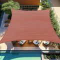 Shade&Beyond 12ft x 12ft Curved Sun Shade Sail - Rust Red Protection