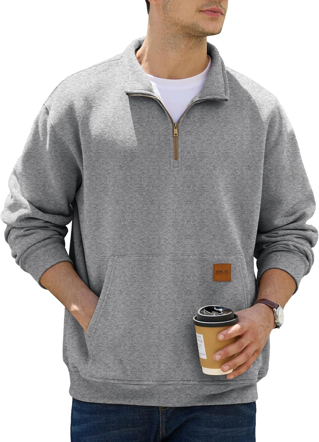 Men's Fleece Quarter Zip Pullover for Comfort and Style