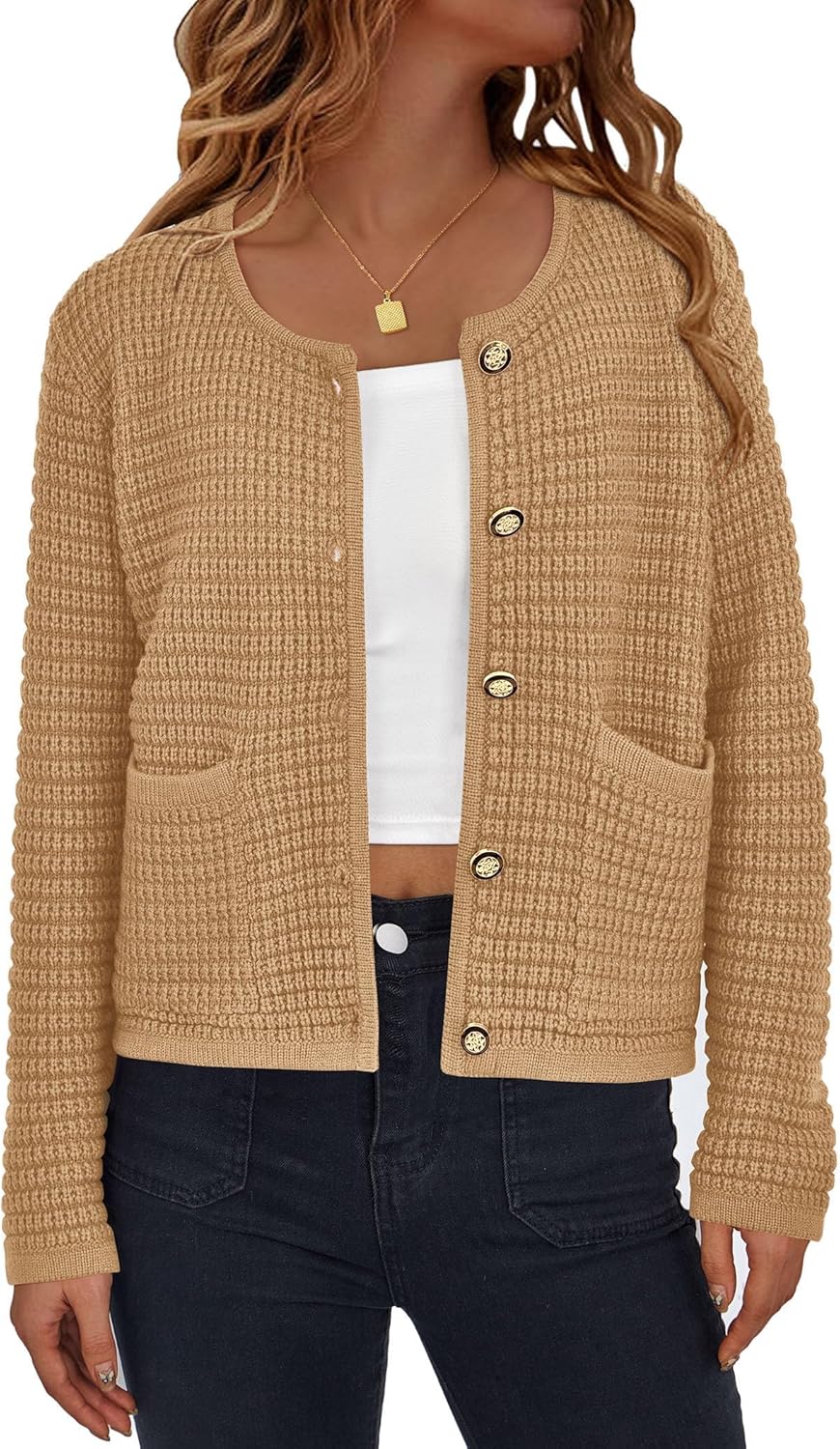 PRETTYGARDEN Women Knit Cardigan Sweaters for Fall Fashion