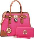 Dasein Women Handbags Top Handle Satchel Purse Shoulder Bag Set