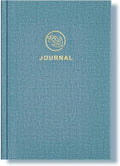 Lined Journal Notebook A5 Haze Blue Cloth Wove Leather - Portable