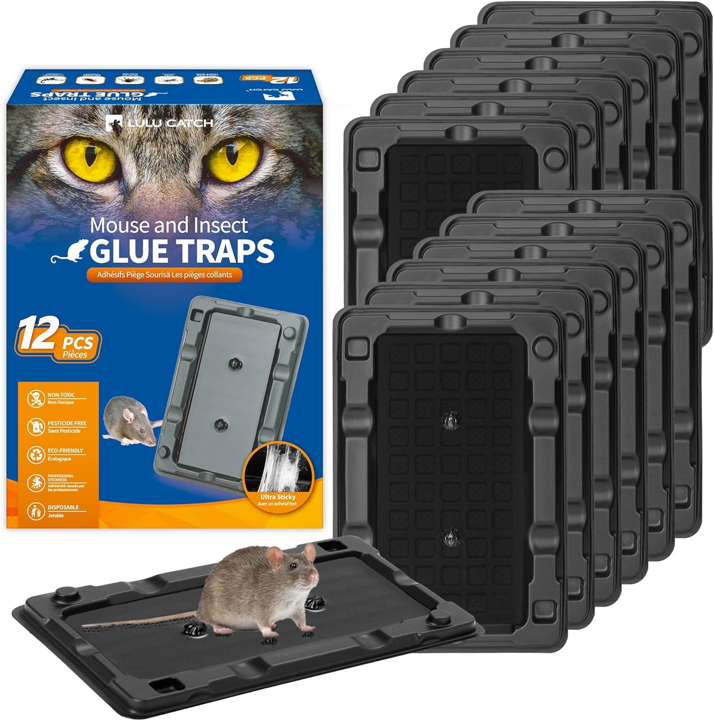 Non-Toxic LULUCATCH Glue Traps - Pest-Free Home!