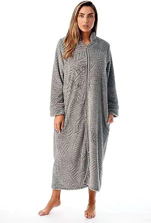 Just Love Plush Zipper Lounger Robe for Ultimate Comfort
