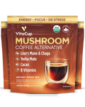 Mushroom Coffee Substitute 3 Bags, 90 Servings - Low Jitters Focus