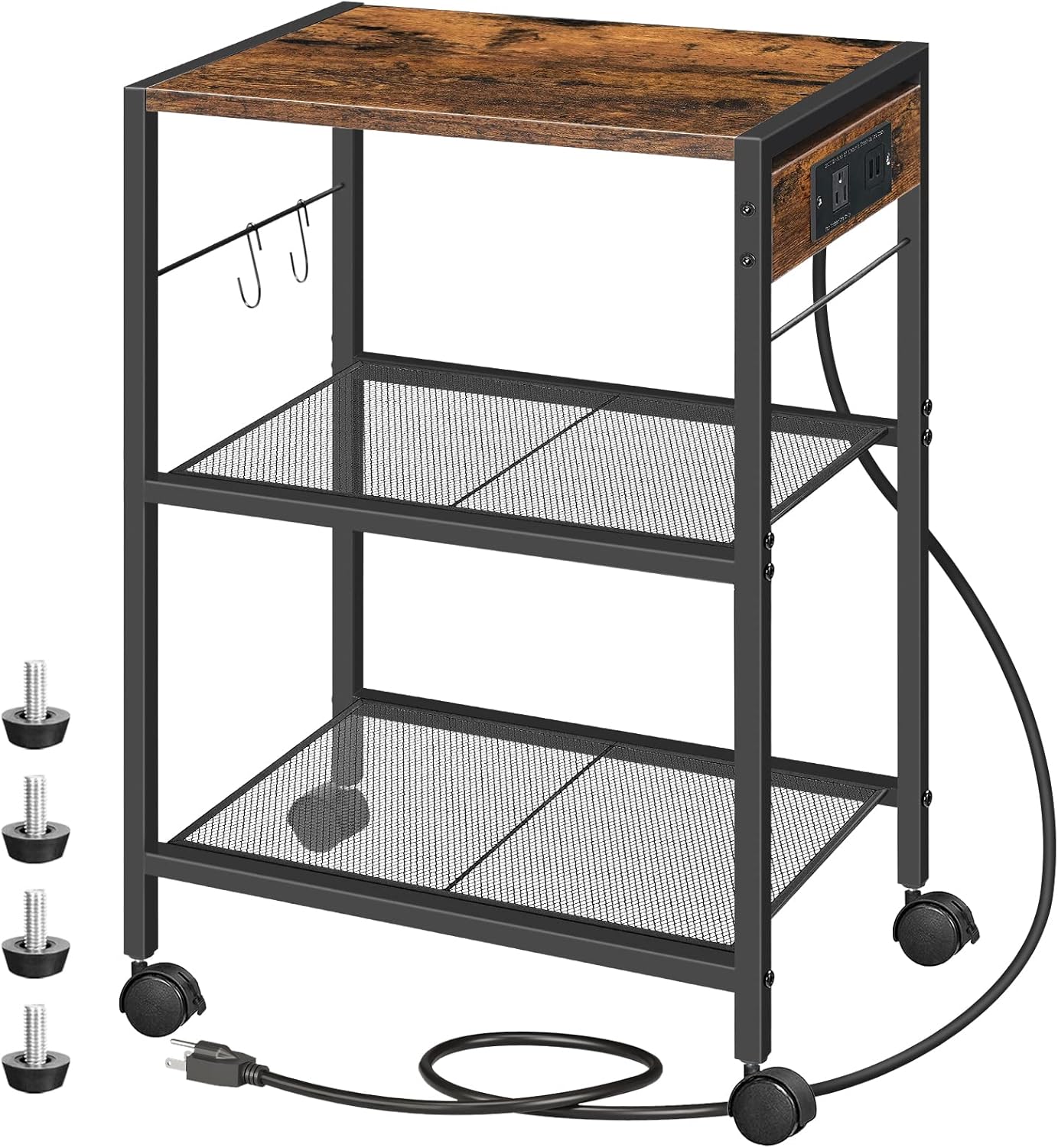 Mobile Printer Stand with Power & USB Ports
