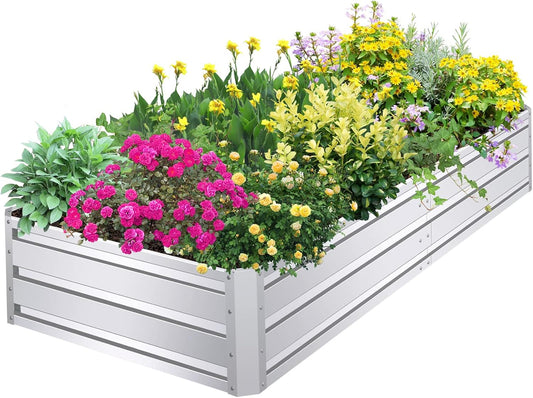 SnugNiture Galvanized Raised Garden Bed for Vegetables and Flowers