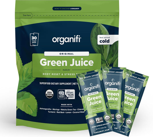 Organifi GO Packs: Organic Green Juice Superfood - Hydrate & Revitalize