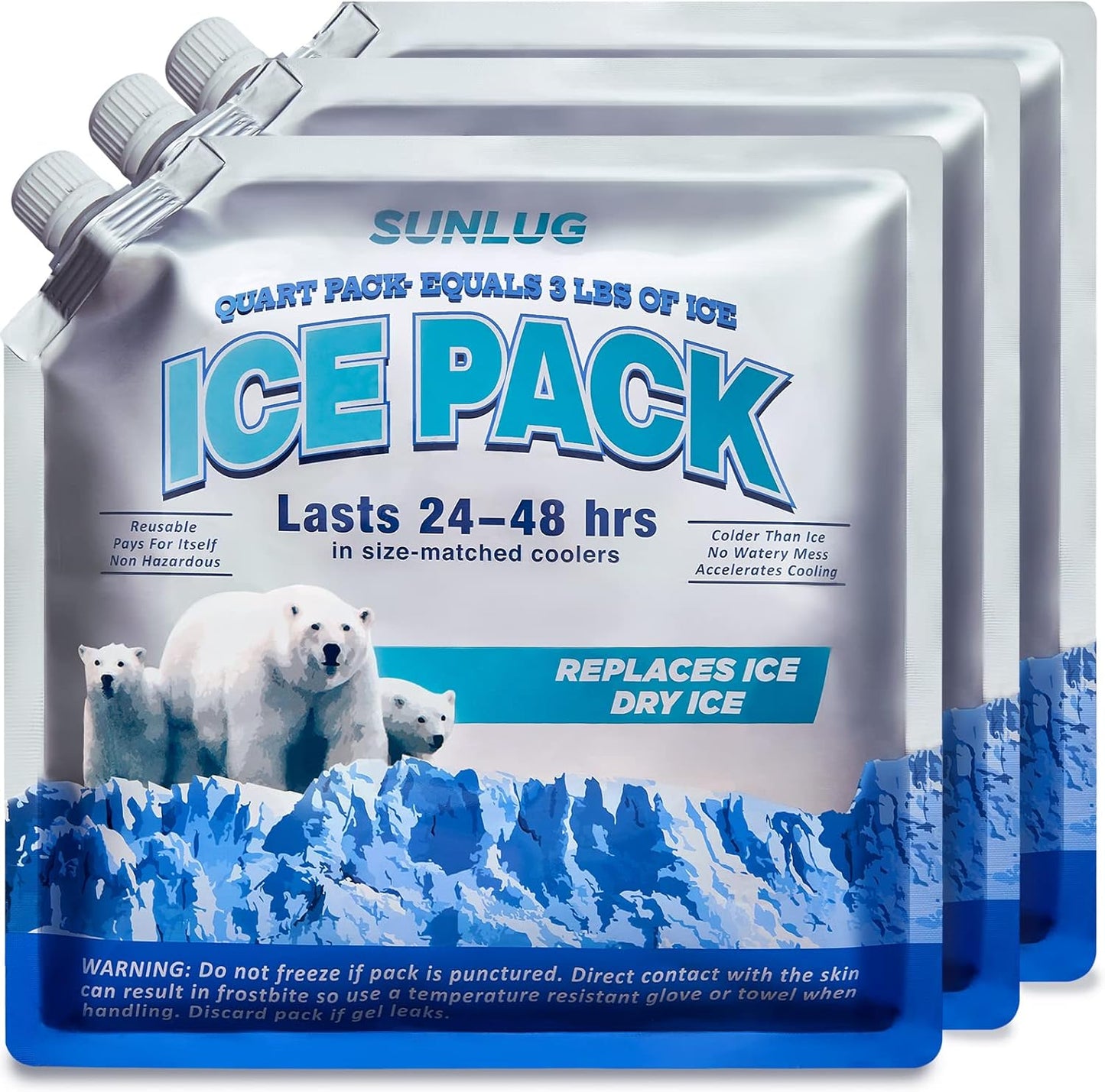 Long Lasting Reusable Ice Packs by SUNLUG