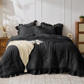 JOLLYVOGUE Black King Comforter Set for All Season Comfort