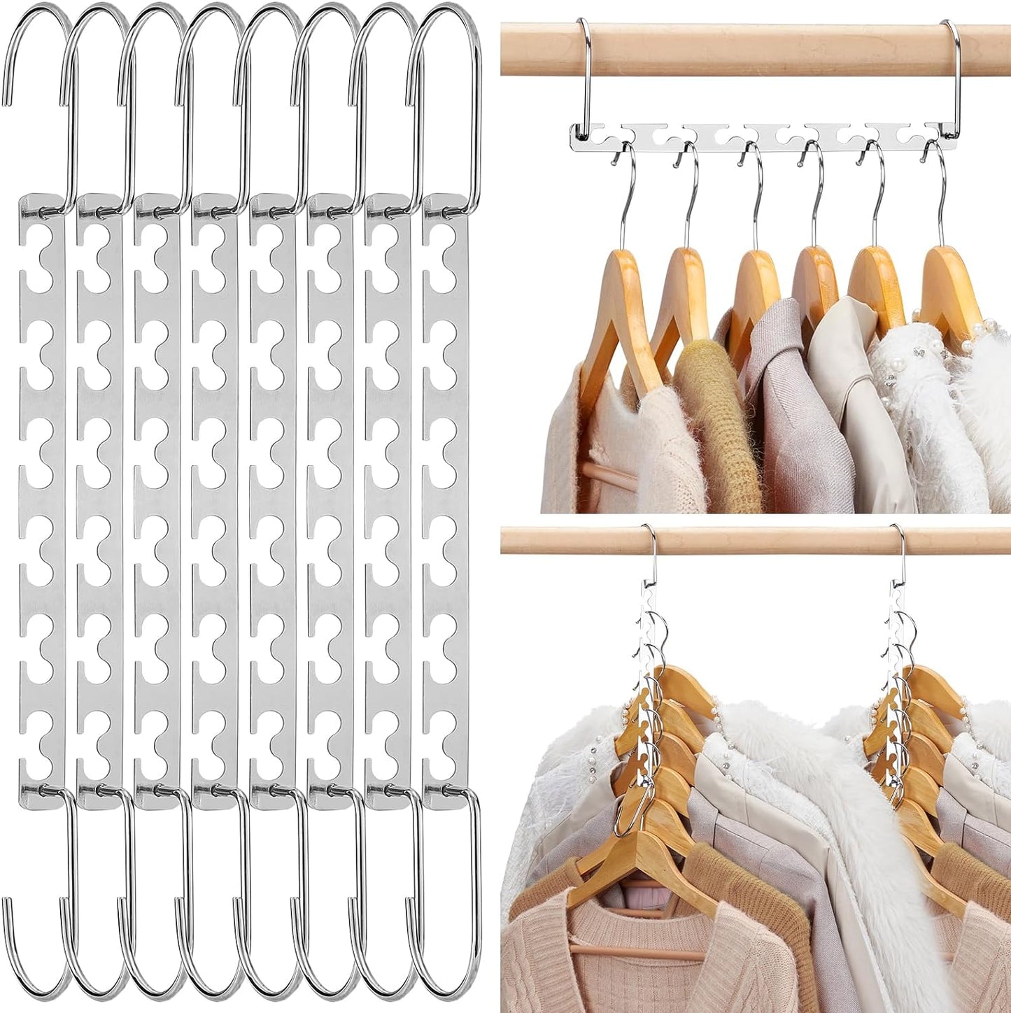 HOUSE DAY Space Saving Hangers for Clothes - 20 Pack Heavy Duty