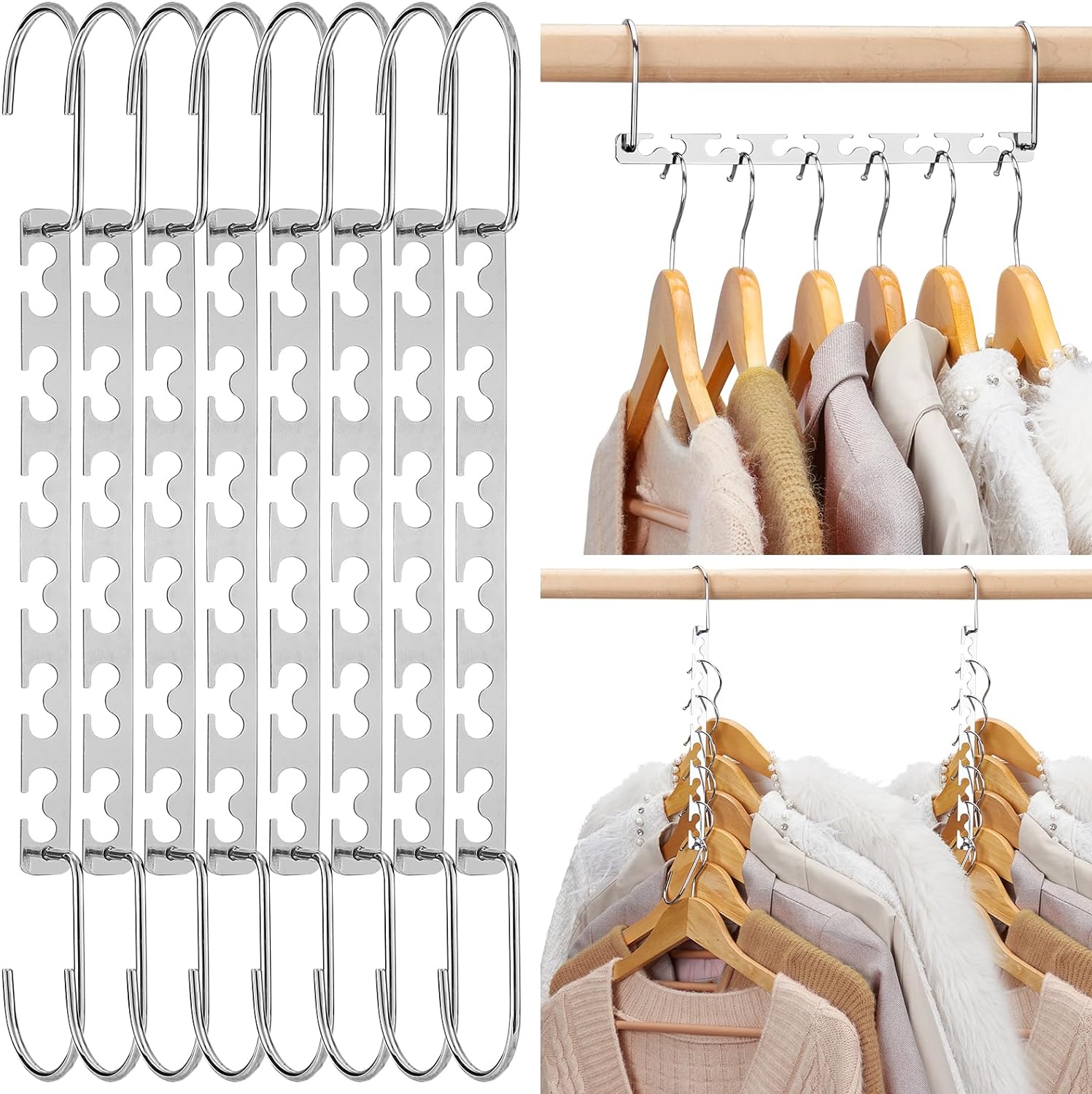 HOUSE DAY Space Saving Hangers for Clothes - 20 Pack Heavy Duty