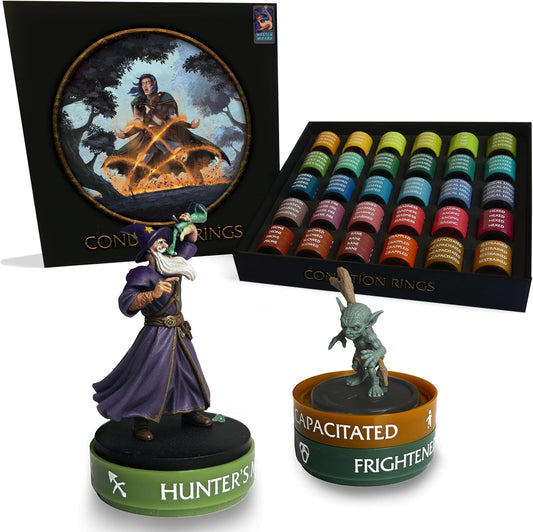 WASTED WIZARD Stackable DND Condition Rings for Miniatures