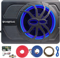 10 in Upgrade 800W Slim Under Seat Powered Car Subwoofer - Slim 3.1 in