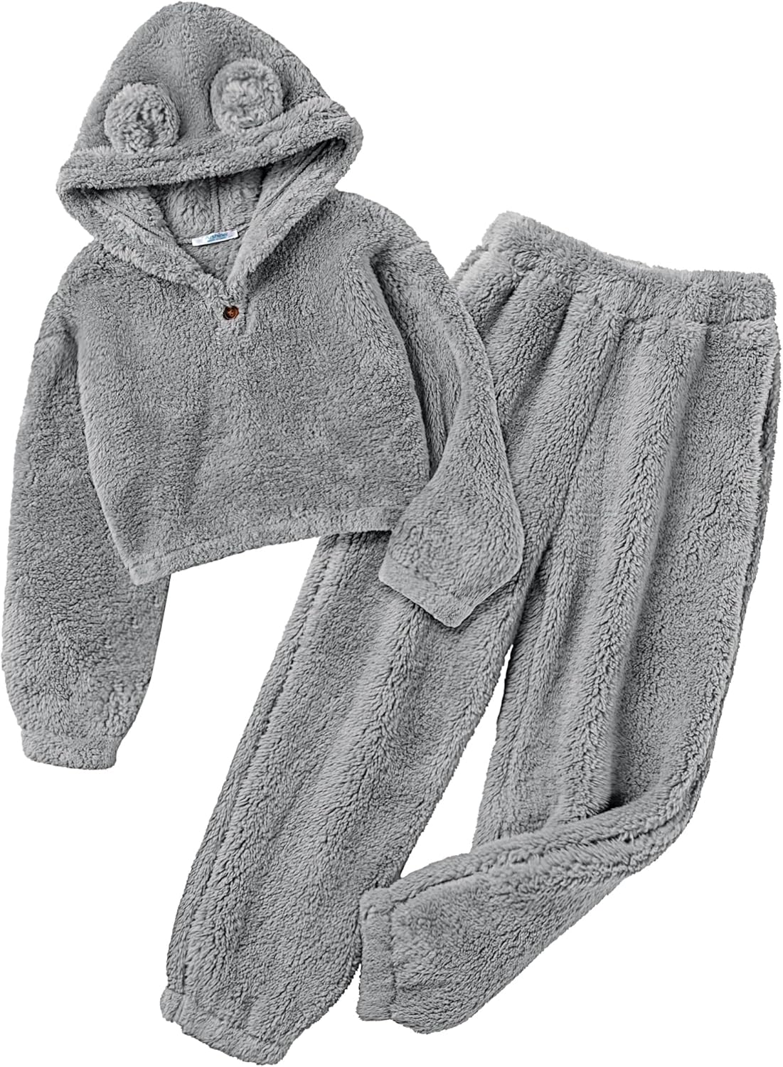 Arshiner Girls 2 Piece Outfits Fuzzy Hoodie and Sweatpants Set