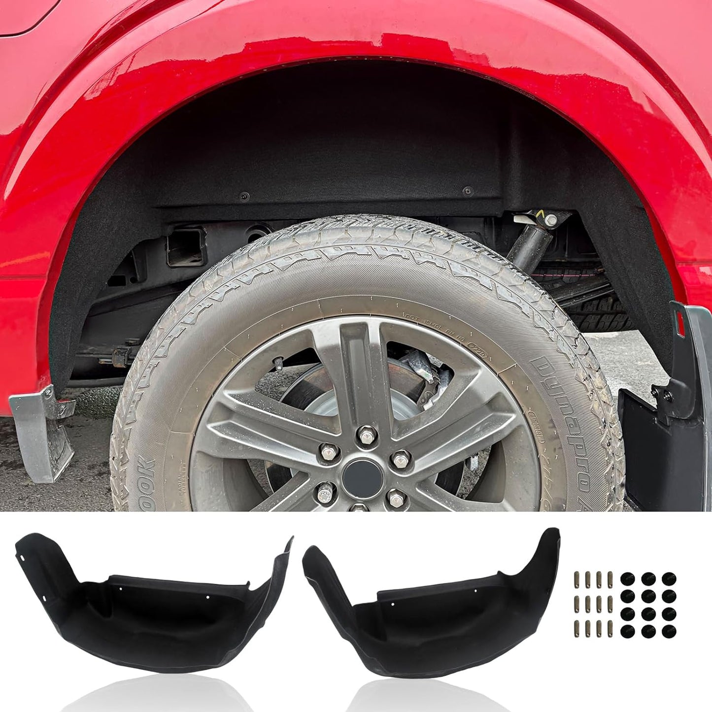 Fit for 2021-2024 F150 Wheel Well Liner Rear Guards for Trucks