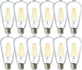 Sunco ST64 LED Edison Bulbs 12 Pack - Vintage Dimmable Waterproof