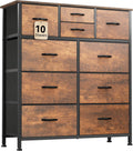 YITAHOME 10 Drawer Dresser - Sturdy Fabric Storage for Bedroom