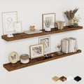 Floating Shelves for Wall 48 in - Rustic Wall Mounted Shelf Set