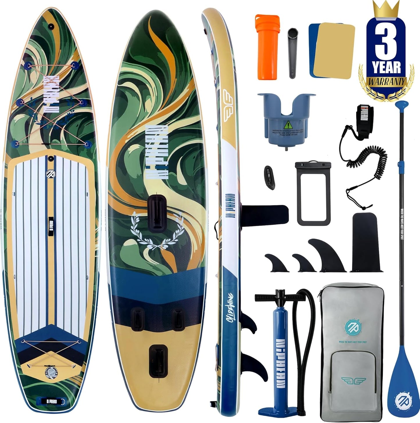 Niphean Extra Large Inflatable Paddle Board for Family Fun