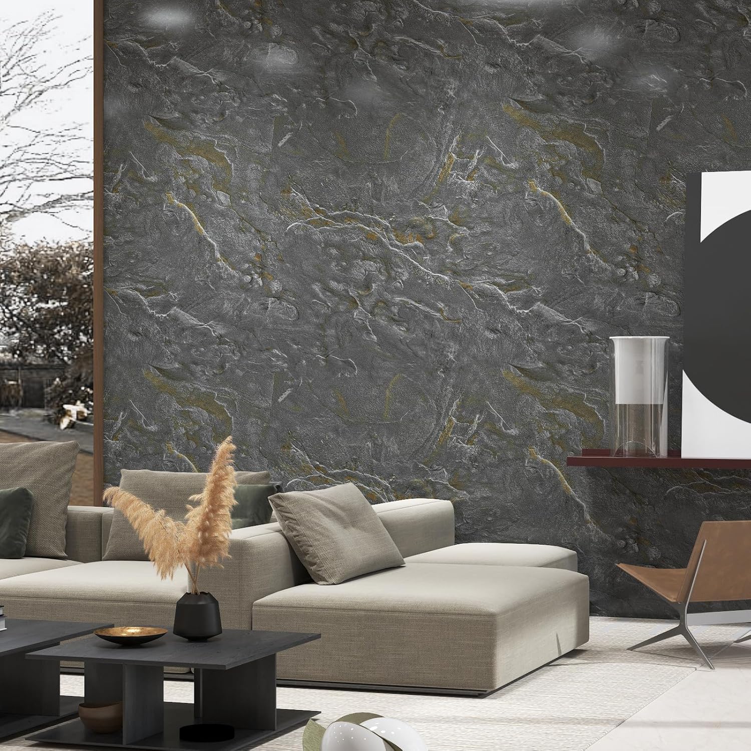 32x354 Glossy Granite Wallpaper for Stunning Countertops