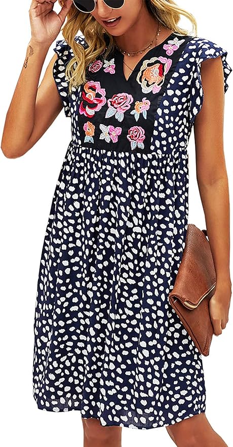 KIRUNDO Women's Summer Leopard Mini Dress for Stylish Comfort